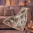 thumbnail image 6 of Victorian Rose Cats Floral Filigree Romantic Vintage Style, Cozy Pet Portrait Pattern, Warm Flannel Blanket for Living Room and Reading Nook, Cat Lovers Friendship Gift, Pet Lover Home Decor, 6 of 9