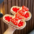 thumbnail image 2 of adviicd Girl Shoes Kid's Slippers Girl's Sandals Slippers Soft and Comfortable Home Sandals Non-Slip Bathroom Shower Shoes (Red,1.5), 2 of 9