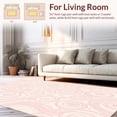 thumbnail image 2 of ODIKA 4'x6' Machine Washable Non-Slip Area Rug, Chic Blush and Cream Swirl Design with Elegant Flow High Traffic Rug, Pink, 393271, 2 of 7
