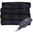 thumbnail image 1 of Sunbeam Heated Throw Blanket (Navy Plaid), 1 of 3