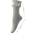 thumbnail image 3 of YYYTop Women Ruffle Lace Frilly Ankle Socks Summer Crew Socks for Women Fashion Ladies Girl Princess Cute Cuff Lace Socks, 3 of 4