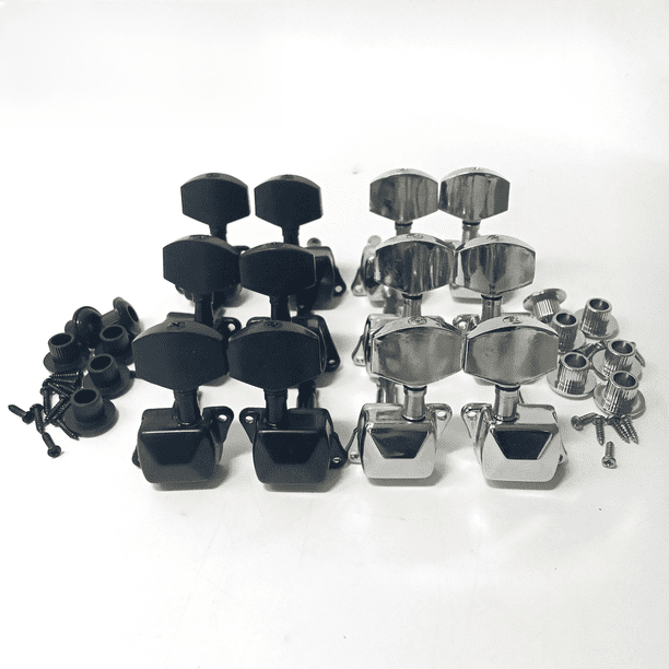 Accesorios para guitarra de instrumentos musicales, botón de cuerda de guitarra de madera semicerrado popular, botón de cuerda de aleación con tapa