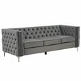 thumbnail image 3 of Morden Fort Modern Sofa with Deep Dutch Velvet, Iron Legs-Velvet Grey, 3 of 7