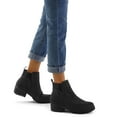 thumbnail image 6 of Pennysue Women's Ankle Boots Platform Lug Sole Chunky Heel Black Matte Chelsea Booties with Side Zipper Size 8, 6 of 7