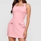 thumbnail image 2 of Minivestido ajustado y sexy con corsé para mujer: vestido corto de fiesta sin mangas con cuello cuadrado, cremallera trasera, bolsillos falsos y corte ajustado, 2 of 5