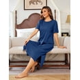 thumbnail image 5 of Ekouaer Long Nightgowns for Women Cotton Sleepshirt, 5 of 6