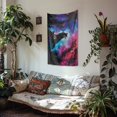 thumbnail image 3 of SEANATIVE Galaxy Wolf Tapestry for Room Decor Small Tapestries Wall Hanging Tapestry for Bedroom Aesthetic Living Room Dorm Party Decoration,36x24 Inches, 3 of 6