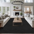 thumbnail image 3 of Rectangle Rug 6x9ft Area Rug,Vintage Solid Black Leather Area Rugs for Living Room Bedroom,Retro Cowhide Texture Floor Mat Non-Slip Non-Shedding Carpet Indoor Accent Rugs, 3 of 9