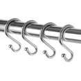 thumbnail image 1 of SHAR 12-Pack Rust Resistant Metal S-shaped Hooks for Shower Curtains, Kitchen Utensils, Clothes, Towels, etc., 1 of 5