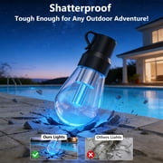150FT RGB Outdoor String Lights, +IC Outside Light Dimmable Shatterproof LED Bulbs, IP67 Waterproof Chasing Effect Lighting DreamColor Patio Strip Lights for Backyard, Balcony, Outdoor Living