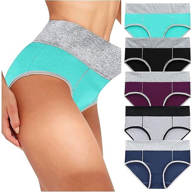 Zhuge Ropa interior sin costuras para mujer, bragas sexys de encaje estilo hipster, tanga, bragas, ropa interior para mujer, 5 piezas, L