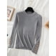 thumbnail image 4 of Suéter grueso para mujer 2024, jerséis de color caqui, informales, con botones, cuello redondo, elegante, top de punto ajustado para mujer, tops suaves, 4 of 5