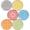 Single color, variant on AHX Multicolor Round Plate Set 8 inch - Salad Plates - Dessert Appetizer Plates - Porcelain Lunch Plates - Set of 6