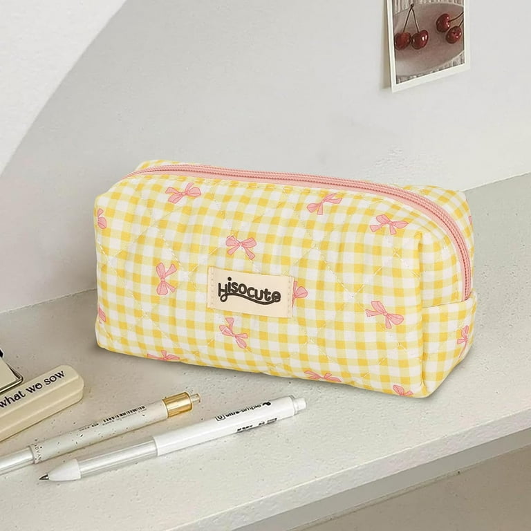 BSTCAR Kawaii – Trousse à Crayons Transparente De Grande Capacité, Jolie Trousse à Crayons, Pochette à Crayons, Fournitures Scolaires Pour Adolescentes (Bleu