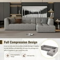 thumbnail image 4 of Williamspace 110.2"x72.8" Modular Sectional Sofa Couch Modern L Shaped Sponge Sofa Minimalist Upholstered Sofa Bed Comfy Couch for Living Room, Free Combination, Light Grey, 4 of 7