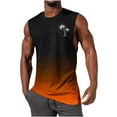 thumbnail image 1 of Hombres Moda Casual sin Mangas Gradación Impresión Suéter Cuello Redondo Tanque Deportivo, 1 of 4