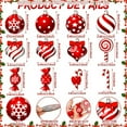 36PCS Christmas Candy Cane Hanging Ornaments Candy Lollipop Christmas