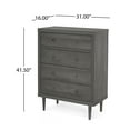 thumbnail image 3 of GDF Studio Farhart Mid Century Modern 4 Drawer Dresser, Gray Maple, 3 of 9