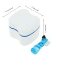 thumbnail image 4 of Unique Bargains 1 Set Braces Box Denture Bath Case Cup with Denture Cleaner Brush Blue, 4 of 5