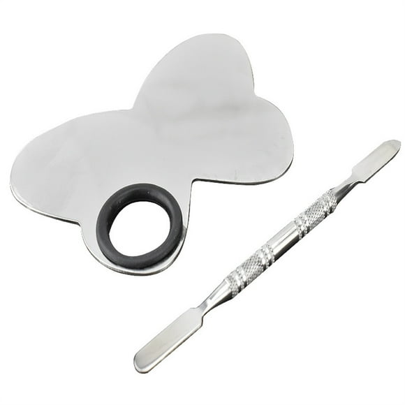 Soidarity Paleta de mezcla de maquillaje de acero inoxidable, mano de obra fina, reutilizable, sólida, conveniente, paletas cosméticas para salón de Maquillaje Facial tipo 8 Soidarity CE011544-08B