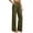 Blackish Green, variant on Women Ribbed Knit High Waist Wide Leg Pants, Elastic Waist Full‑Length Loose Casual Trousers, Soft Textured Solid Color Bottoms With Patch Pockets, Relaxed Fit Loungewear
