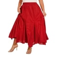 thumbnail image 2 of Beautybatik Red Women Cotton Boho Gypsy Long Maxi Godet Flare Skirt 2x, 2 of 6