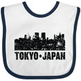 thumbnail image 3 of Inktastic Tokyo Japan City Skyline with Grunge Boys or Girls Baby Bib, 3 of 4