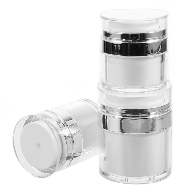 Shisuyan Small Bottles Portable Dispensing Bottles White Plastic 3Pcs 7.9x2.5x2.5in