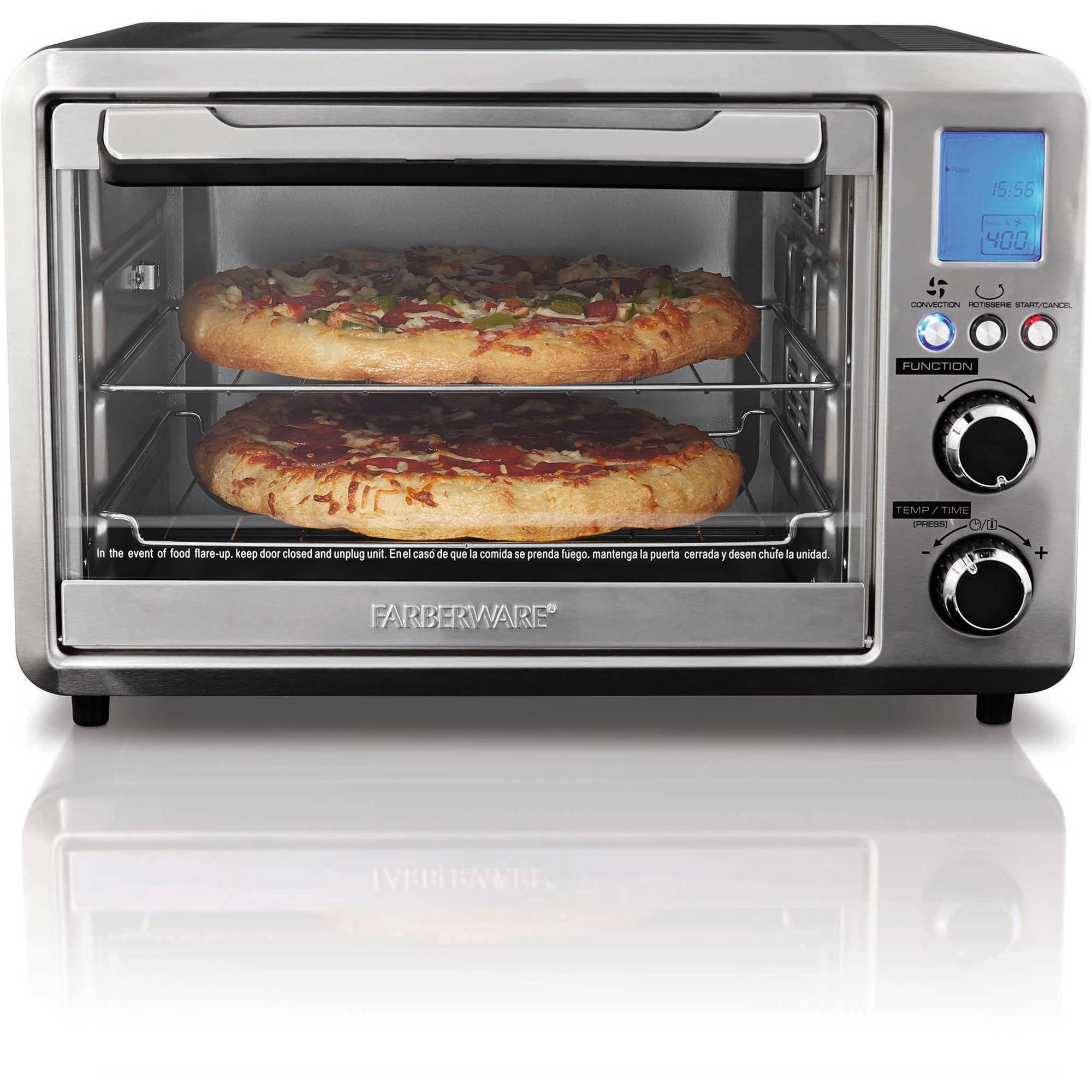 Digital Electric Toaster Oven Convection Cooking Large 25L Kitchen Appliances 