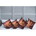 thumbnail image 2 of Ambesonne Orange Throw Pillow Cover 4 Pack, Twilight at Seaside, 16", Orange, 2 of 5