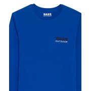 Bass Outdoor Men's Long Sleeve Tunnel Graphic T-Shirt Blue Size Medium