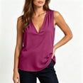 thumbnail image 5 of WRFWUL Womens Cotton Linen Tank Tops Deep V Neck Sleeveless Pleated Vest Loose Fit Solid Summer Casual Tank Shirts, 5 of 7