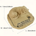 thumbnail image 6 of Resin pet memorial stone garden stone with sleeping dog statue, outdoor pet memorial gift, 6 of 7