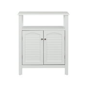 Elegant Home Fashions Sierra 2-Door Bathroom Storage Floor Cabinet, White