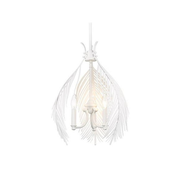 Golden Lighting Cay 3-light Pendant in Matte White