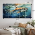 thumbnail image 4 of Designart "Majestic Marlins in Fishing IV" Animals Metal Wall Decor Set, 4 of 5