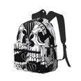 thumbnail image 2 of Fotbe Psychedelic Skull Illusion Art Lightweight Casual Laptop Backpack for Men and Women, Daily use Waterproof backpack, Backpack for College, 2 of 7