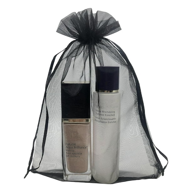 Bolsas de regalo de organza Jexila, 6 x 9 pulgadas, con cordón de malla negra, 100 unidades