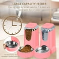 thumbnail image 6 of Automatic Cat Feeder and Water Dispenser with Stainless Steel Bowl Dog Gravity Food Feeder and Waterer for Small Medium Pets Puppy Kitten 1 Gallon x 2, 6 of 7