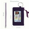 thumbnail image 3 of MNF Collections Lanyard with Wallet for Women - Zip ID Case with Lanyard for Cash, Cards, Coin - Durable Card Holder Keychain with Zippers - Quillted Cotton Elder Berry, 3 of 5