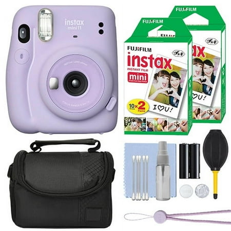 Fujifilm Instax Mini 11 Instant Fuji Film Camera Lilac Purple + 40 Film Accessory Kit