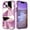Grid Purple Marble, variant on Mantto for iPhone 14 Plus Case, 3 in 1 Slim Hybrid Crystal Rubber Bumper Cute Marble Pattern Hard PC Soft Silicone Drop Protection Women Girls Cover for iPhone 14 Plus, Grid Marble