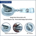 thumbnail image 3 of ORUYROP Moulinets à Badges Rétractables avec Clip, Clips pour Badges, Moulinet à Badges Rétractable avec Sangle en Vinyle Transparent et Pivot Crocodile, Distributeur Sans Torsion (Transparent), 3 of 6