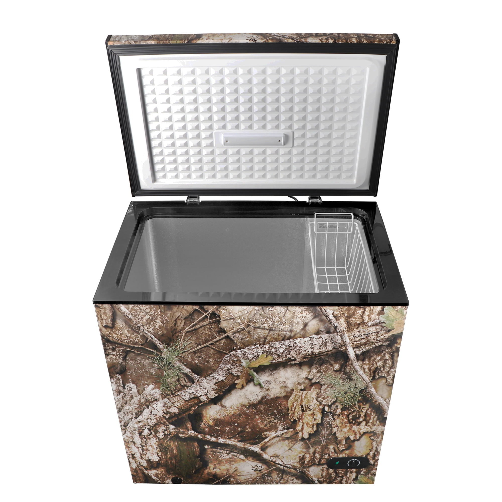 Realtree 7 Cu Ft Chest Freezer, Camouflage – Manual Defrost Freezer for Garage, Hunting, Outdoor Storage, Game Meat Storage