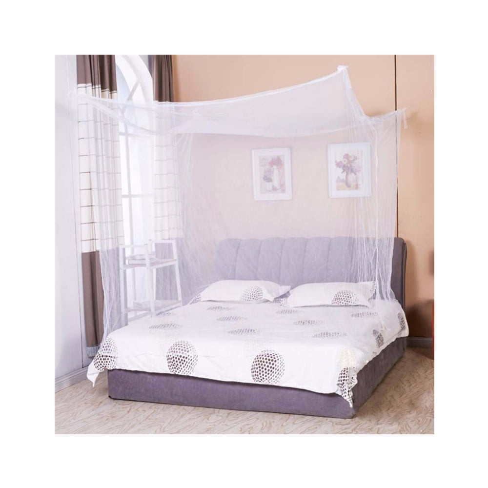 Pretty Comy 4 Corners Mosquito Net Princess Lace Poster Bedding Canopy