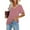 Watermelon Red, variant on SEMPAI T-Shirts Women tops Short Sleeve V-Neck Womens tops Summer tops Classic Fit Stylish Print Plus Size Blouses for Womens Mothers Day