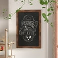 thumbnail image 2 of Flash Furniture Canterbury 24" x 36" Torched Wood Wall Mount Magnetic Chalkboard Sign with Eraser, Hanging Wall Chalkboard Memo Board for Home, School, or Business, 2 of 12