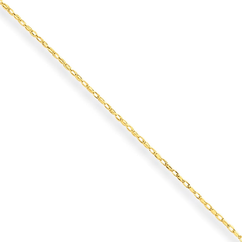 FREE Gift with Order 14K Solid Yellow or White or Rose/Pink Gold 0.5MM,0.7MM,0.9MM,1.1MM,1.2MM Italian Diamond Cut Box Chain Necklace 