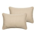 thumbnail image 2 of Sunbrella Sorra Home  Dupione Sand Corded Indoor/ Outdoor Pillows (Set of 2) Tan 14 in x 24 in, 2 of 5