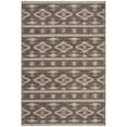 thumbnail image 4 of SAFAVIEH Courtyard April Southwestern Indoor/Outdoor Area Rug, 6'7" x 6'7" Round, Brown/Ivory, 4 of 8